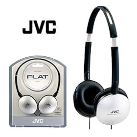 JVC Flat Foldable Stereo Headphones Silver HA-S150-S