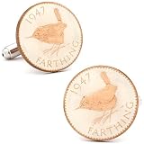Hand Painted Authentic British Farthing Coin Cufflinks