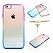 iPhone 6 Case,LUOLNH(R) iPhone 6/6s Cover Colorful Clear Shell Slim Case Translucent Impact Resistant Flexible TPU Soft Bumper Case Protective Shell for iPhone 6/6s 4.7 inch (Purple /Blue)