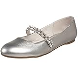 Nina Little Kid/Big Kid Nataly Ballet Flat,Silver Nappa,3 M US Little Kid