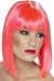 Glam Wig, Neon Pink, Short, Blunt with Fringe
