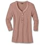 Habotai Silk-Trimmed Henley