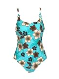 Style & Co. Floral One Piece Swimsuit w/ Tummy Control