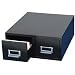 STEELMASTER Medium Double Card File Drawer, Fits 4 x 6 Cards, 3000 Card Capacity, 14.44 x 6.19 x 16 Inches, Black (263F4616DBLA)