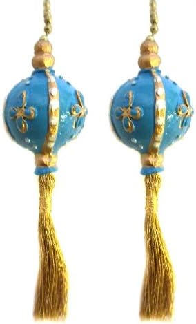 Indigo Essence Tassel Ceiling Fan Pull, Set of 2