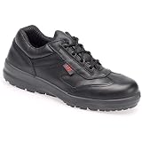 ABS 134P Ladies Black Leather Water Resistant Trainer Safety Shoes With Steel Toe Caps