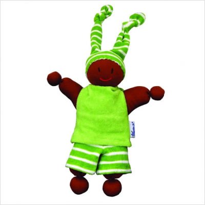 Keptin-Jr Organic Boyo African American Doll in Lime Green