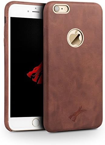 Dragonz TUFFskinz Leather Case : Premium [Genuine Leather] Handcrafted Case - combination of Style and Quality (Slim Case Brown)