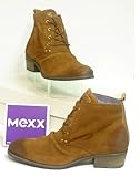 Mexx Damen Leder Boots Stiefeletten cognac braun Gr. 40