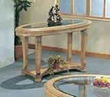 0val Console Table With Glass Top
