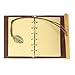 Towallmark(TM)Vintage Leaf Leather Cover Loose Leaf Blank Notebook Journal Diary Gift (Yellow)