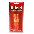 5 in 1 Survival Whistle, Emergency Zone� Brand
