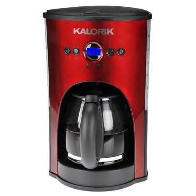 Kalorik 1000-Watt 12-Cup Programmable Coffeemaker, Red
