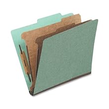Globe-Weis Classification Folder, Legal Size, 1 Divider, Green, (PU44 GRE)