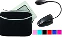 Clip-on LED Book Light + Dual Pocket Carrying Case for Kindle Dx Amazon 9.7" Kindle Amazon's 6" Wireless Reading Device (Latest Generation)