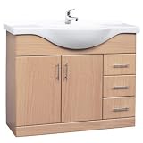 Beech 1050mm Bathroom Vanity Unit