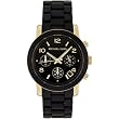 Michael Kors Women's MK5191 Chronograph Black Rubber Coated Gold-Tone Stainless Steel Watch