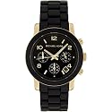 Michael Kors Mk5191 Ladies Sport Chronograph Black Dial Gold Toned Bracelet Pu Wrapped Links