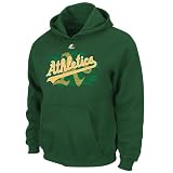 MLB Boys' Oakland Athletics Game Day Intensity Hooded Fleece Pullover (Dark Green, X-Large)