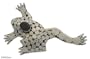 Garnet brooch, 'Lucky Frog' 2.5" W 1.7" L
