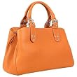 Fontanelli Soft Calf Leather Satchel Bag Orange