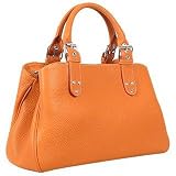 Fontanelli Soft Calf Leather Satchel Bag Orange