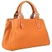 Fontanelli Soft Calf Leather Satchel Bag Orange