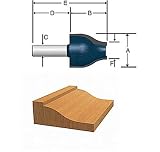 BOSCH 85712M 1-1/2-Inch Diameter 1-5/8-Inch Cut Ogee Vertical Raised Panel Router Bit 1/2-Inch Shank