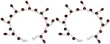 ShalinCraft Anklets Ankle Bracelet Silver Gemstone Hand Engraved Antique Reproduction