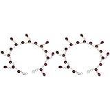 ShalinCraft Anklets Ankle Bracelet Silver Gemstone Hand Engraved Antique Reproduction