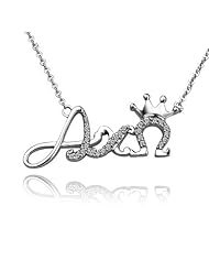 Alpha Chi Omega Monogram Silver Lavalier (ACO-P007)