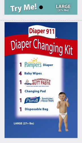 Diaper911 Diaper Changing Kit Sixteen (16) Pack (Medium) For Children 16-28 lbs