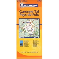 Michelin Map 343 Local: Garonne-Tal, Pays de Foix