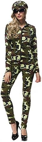 ONLYWOOD Women's instructor cosplay jumpsuit camouflage theme constume 2016090109-58-AGR-US L TAG XL