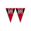 Nebraska Cornhuskers NCAA 25Ft String Of 6 x 9 Party Pennants (Flags) by BSI Products Inc.