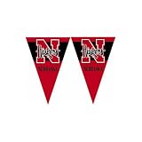 Nebraska Cornhuskers NCAA 25Ft String Of 6 x 9 Party Pennants (Flags)