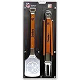 NFL Pittsburgh Steelers 3PC BBQ Set, Heavy Duty Stainless Steel Grilling Tools