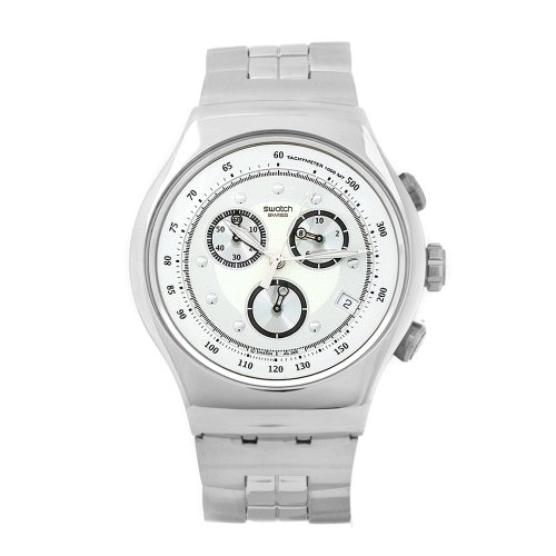 Swatch Men's YOS401G Chrono Wealthy Star Silver Dial Watch