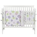 3 Piece Baby Crib Bedding Set- Lavender Flower