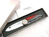 Le Kooto French Designer Sporting retractable knife in gift box Rocks (serrated edge)