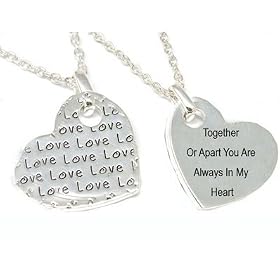 'Together Or Apart Ur Always In My Heart' 16" Necklace