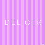 20 serviettes jetables 25x25cm, en intissé décor Délices Mauve
