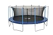 Advendise Trampolin 488 cm mit Sicherheitsnetz bis 150kg, schwarz/blau, 488 cm