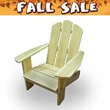 Lohasrus FALL Sale - Kids Patio Chair 15007 - Non-toxic White Wash Painted Fir, for ages 2 to 5, Plus Free Drawing Book