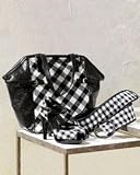 Gingham-Pattern Belt