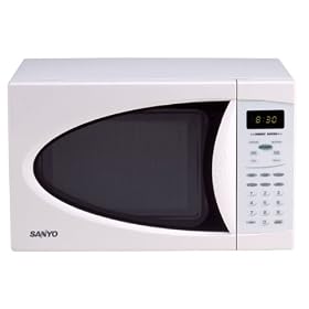 Sanyo EM-U1000W Compact Microwave Oven, White