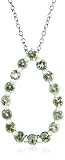 Sterling Silver Peridot Pear-Shaped Pendant, 18"