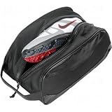 Tgw logo nylon divided shoe tote black