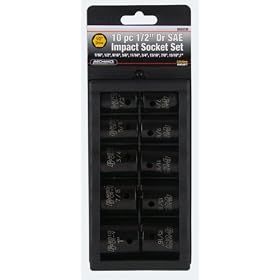 Performance Tool Mechanics M592DB 10 Piece 1 2 Drive SAE Impact Socket Set by Performance Tool