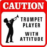 CAUTION: TRUMPET PLAYER music instrument sign